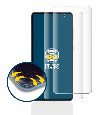 Image de l'appareil Samsung Galaxy A52 5G avec une grande variété de protections d'écran.