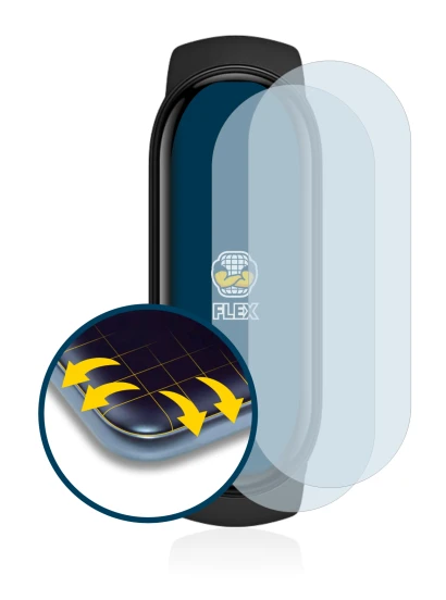 Image de l'appareil Xiaomi Mi Band 6 avec une grande variété de protections d'écran.