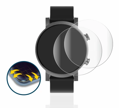 Image de l'appareil Mobvoi Ticwatch E3 avec une grande variété de protections d'écran.