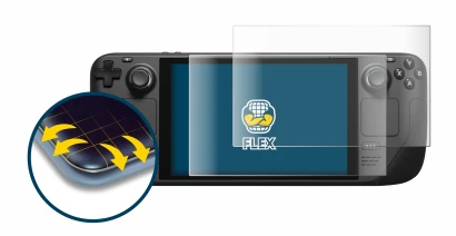 Image de l'appareil Valve Steam Deck avec une grande variété de protections d'écran.