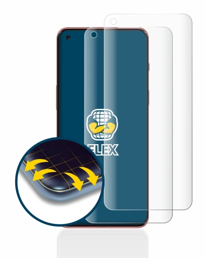 Image de l'appareil OnePlus Nord 2 5G avec une grande variété de protections d'écran.