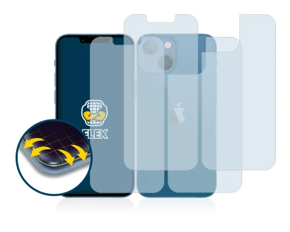 Image de l'appareil Apple iPhone 13 mini (Avant+Arrière) avec une grande variété de protections d'écran.