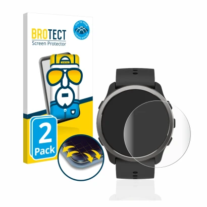 Face avant d’un emballage produit avec le logo de la marque BROTECT. À côté, l’appareil Suunto 5 Peak est représenté avec la p