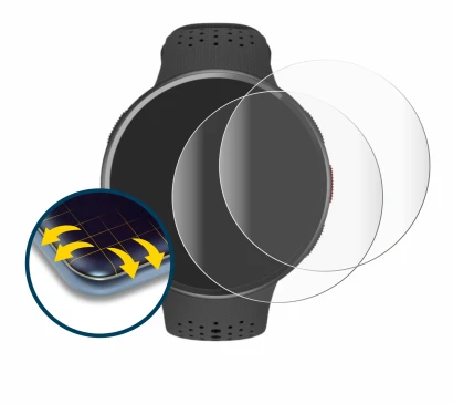Image de l'appareil Polar Pacer Pro avec une grande variété de protections d'écran.