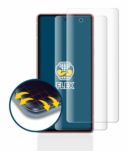 Image de l'appareil Google Pixel 7a avec une grande variété de protections d'écran.