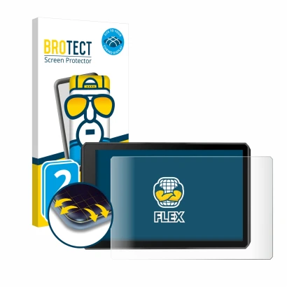 Face avant d’un emballage produit avec le logo de la marque BROTECT. À côté, l’appareil Garmin zumo XT2 est représenté avec la