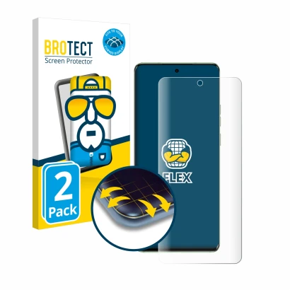 Face avant d’un emballage produit avec le logo de la marque BROTECT. À côté, l’appareil Motorola Edge 40 est représenté avec l