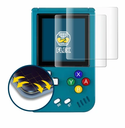 Image de l'appareil Anbernic RG Nano avec une grande variété de protections d'écran.