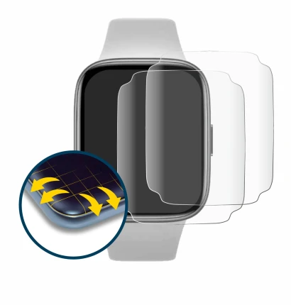 Image de l'appareil Xiaomi Redmi Watch 3 Active avec une grande variété de protections d'écran.