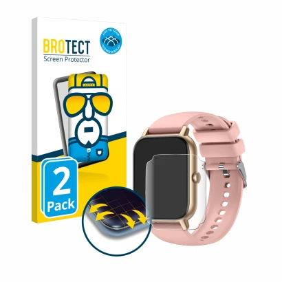 Face avant d’un emballage produit avec le logo de la marque BROTECT. À côté, l’appareil Nerunsa P66 1.85" est représenté avec 