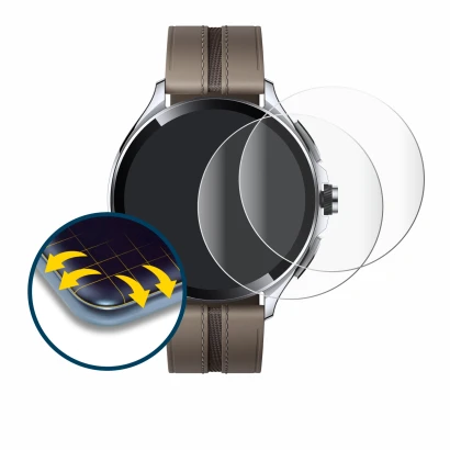 Image de l'appareil Xiaomi Watch 2 Pro avec une grande variété de protections d'écran.