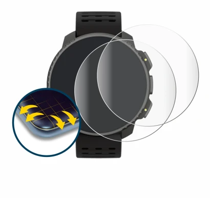Image de l'appareil Suunto Vertical Solar avec une grande variété de protections d'écran.