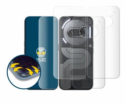 Image de l'appareil Nothing Phone (2a) Plus (Avant+Arrière) avec une grande variété de protections d'écran.