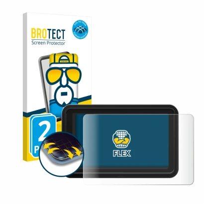 Face avant d’un emballage produit avec le logo de la marque BROTECT. À côté, l’appareil Atomos Shinobi 2 est représenté avec l