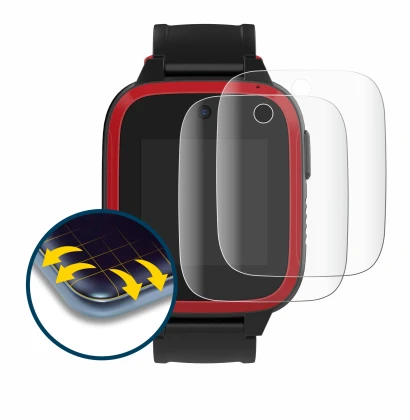 Image de l'appareil Xplora Let's Go avec une grande variété de protections d'écran.