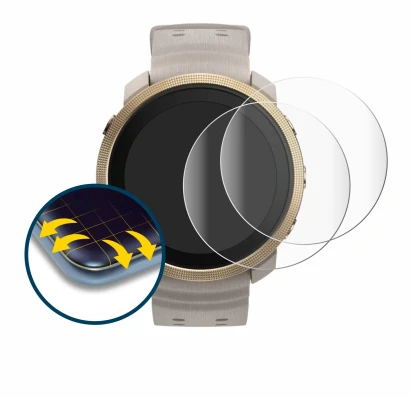 Image de l'appareil Polar Vantage M3 avec une grande variété de protections d'écran.