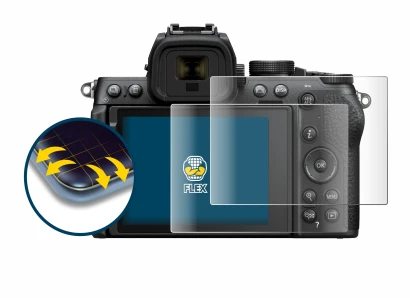 Image de l'appareil Nikon Z50 II avec une grande variété de protections d'écran.