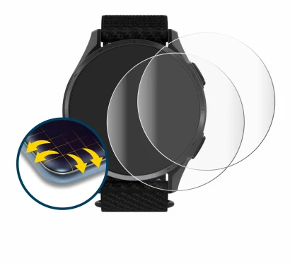 Image de l'appareil Garmin Approach S50 avec une grande variété de protections d'écran.