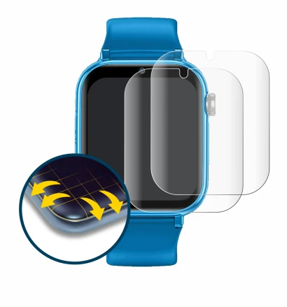 Image de l'appareil Maxcom FW59 Kiddo 4G avec une grande variété de protections d'écran.