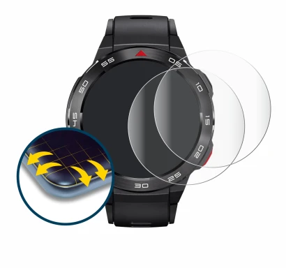 Image de l'appareil Xiaomi Mibro GS Pro avec une grande variété de protections d'écran.