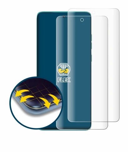 Image de l'appareil Motorola Edge 60 avec une grande variété de protections d'écran.