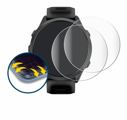 Image de l'appareil Garmin Forerunner 570 (47 mm) avec une grande variété de protections d'écran.