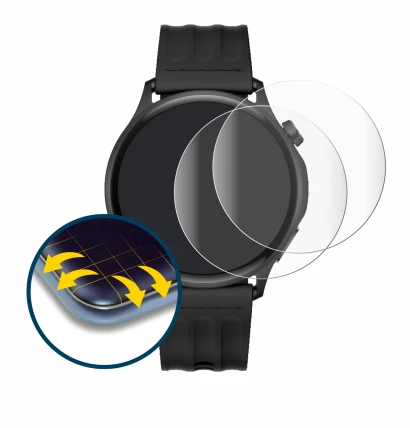 Image de l'appareil OnePlus Watch Lite avec une grande variété de protections d'écran.