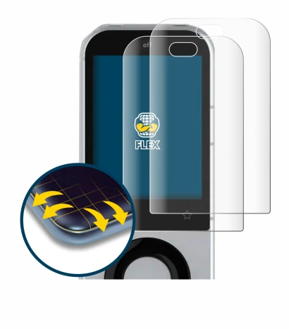 Image de l'appareil Sofabaton X2 avec une grande variété de protections d'écran.