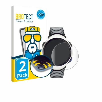 Face avant d’un emballage produit avec le logo de la marque BROTECT. À côté, l’appareil Suunto Regatta est représenté avec la 