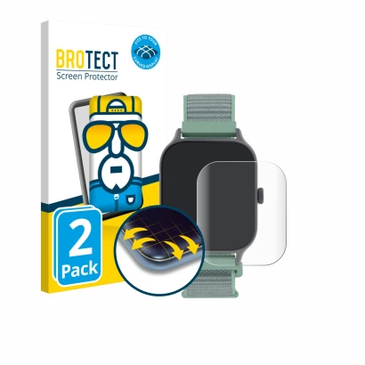 Face avant d’un emballage produit avec le logo de la marque BROTECT. À côté, l’appareil Decathlon Fit 100s est représenté avec