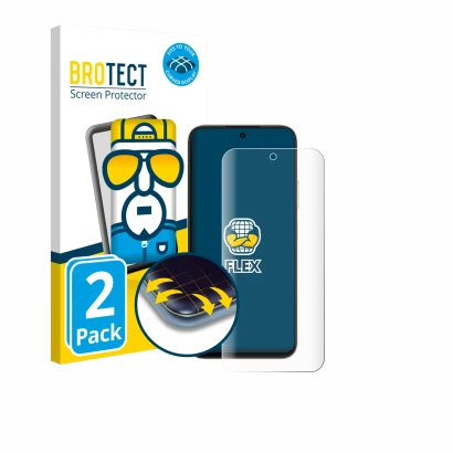 Face avant d’un emballage produit avec le logo de la marque BROTECT. À côté, l’appareil Oppo A6t Pro est représenté avec la pr