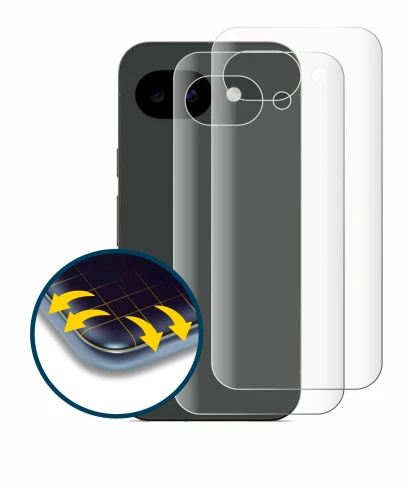 Image de l'appareil Google Pixel 10a (Arrière) avec une grande variété de protections d'écran.