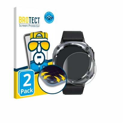 Face avant d’un emballage produit avec le logo de la marque BROTECT. À côté, l’appareil TIMU S90+ 1.48" est représenté avec la