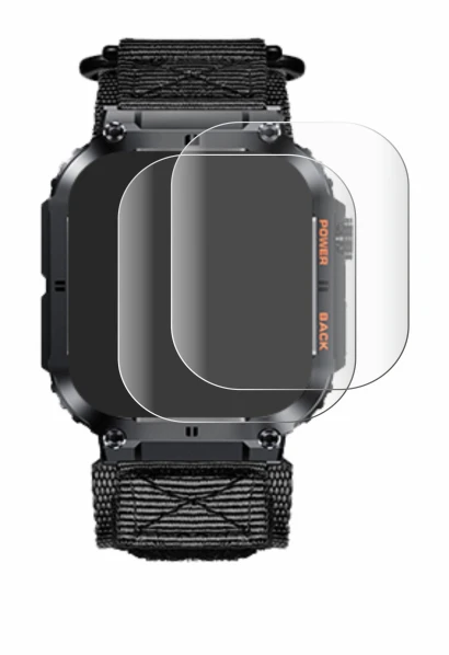 Image de l'appareil Megalith K57PRO avec une grande variété de protections d'écran.