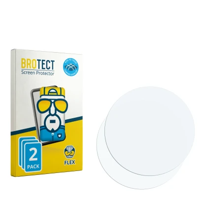 Face avant d’un emballage produit avec le logo de la marque BROTECT. À côté se trouve la protection d’écran correspondante.