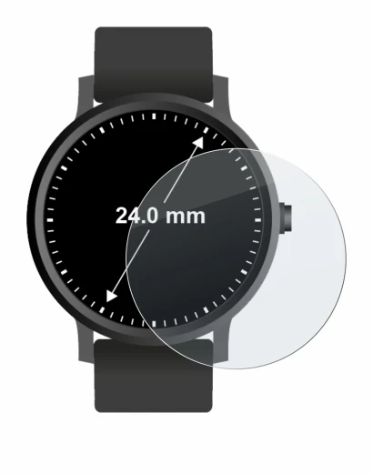 Image de l'appareil Montres (Circulaire, ø: 24 mm) avec une grande variété de protections d'écran.