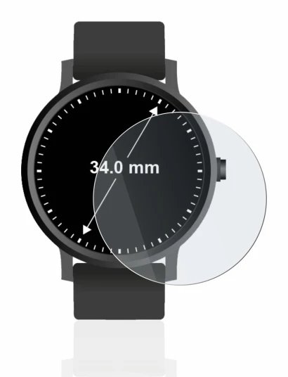Image de l'appareil Montres (Circulaire, ø: 34 mm) avec une grande variété de protections d'écran.