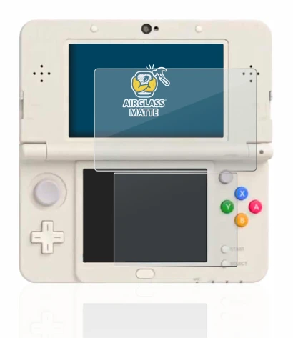 Image de l'appareil Nintendo New 3DS avec une grande variété de protections d'écran.