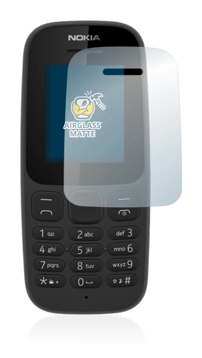 Image de l'appareil Nokia 105 2017 avec une grande variété de protections d'écran.