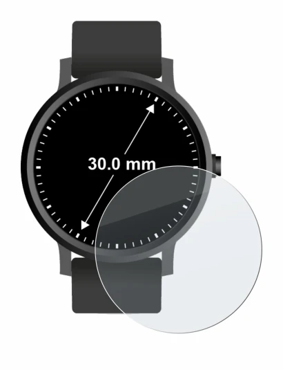Image de l'appareil Circulaire Displays (ø: 30 mm) avec une grande variété de protections d'écran.