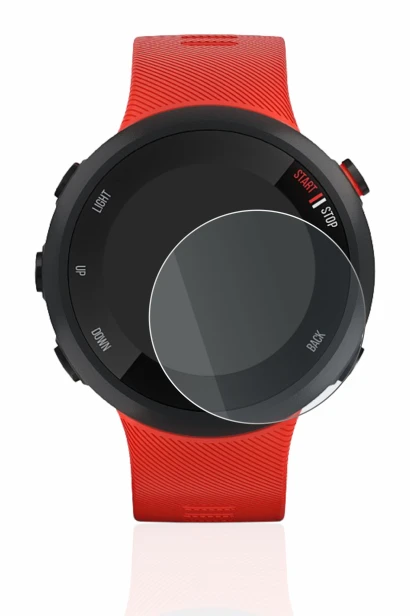 Image de l'appareil Garmin Forerunner 45 avec une grande variété de protections d'écran.