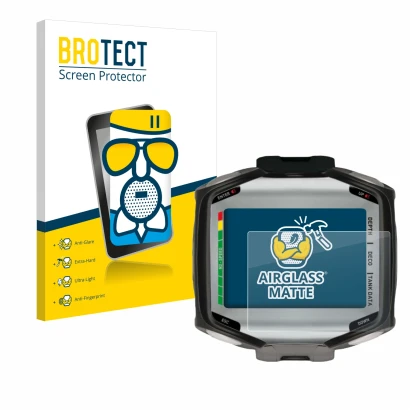 Face avant d’un emballage produit avec le logo de la marque BROTECT. À côté, l’appareil Mares Quad est représenté avec la prot