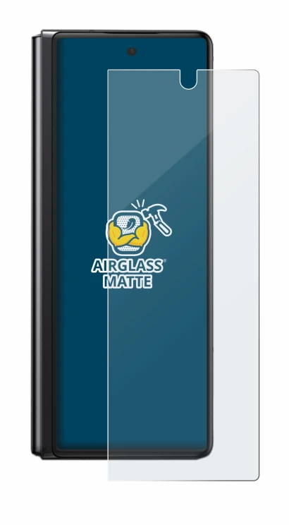 Image de l'appareil Samsung Galaxy Z Fold 2 5G avec une grande variété de protections d'écran.