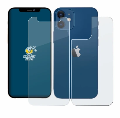 Image de l'appareil Apple iPhone 12 mini (Avant+Arrière) avec une grande variété de protections d'écran.