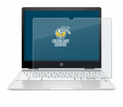 Image de l'appareil HP Chromebook x360 12b-ca0005nf avec une grande variété de protections d'écran.