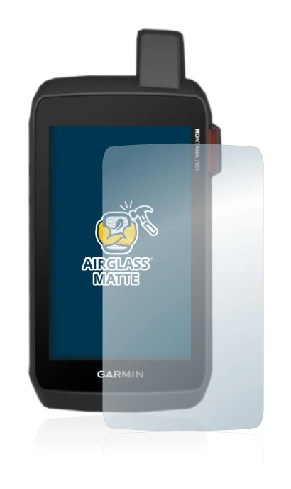 Image de l'appareil Garmin Montana 750i avec une grande variété de protections d'écran.