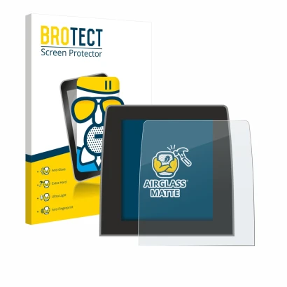 Face avant d’un emballage produit avec le logo de la marque BROTECT. À côté, l’appareil Renault Captur 2 2020 Easy Link 9.3" e