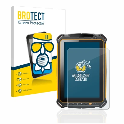 Face avant d’un emballage produit avec le logo de la marque BROTECT. À côté, l’appareil i.safe MOBILE IS930.2 est représenté a