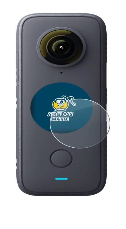 Image de l'appareil Insta360 One X2 avec une grande variété de protections d'écran.