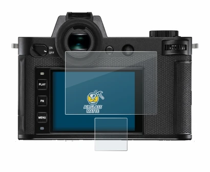 Image de l'appareil Leica SL2-S avec une grande variété de protections d'écran.